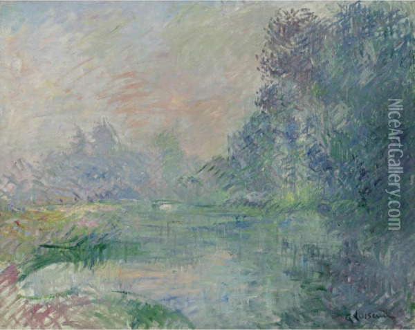 Bord De L'eure, Effet Du Matin Oil Painting - Gustave Loiseau