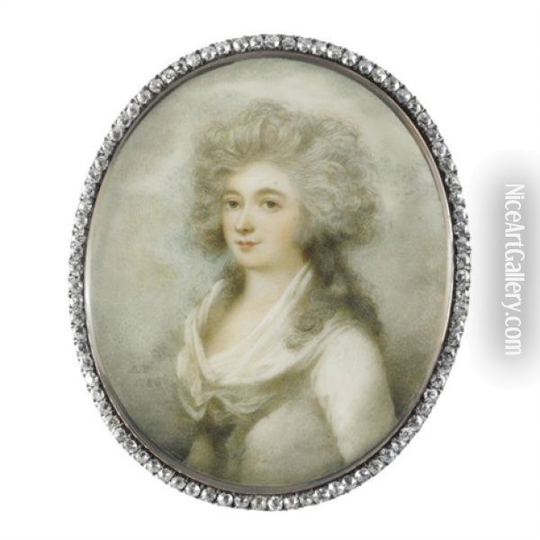 Portrait Of Georgiana, Duchess Of Devonshire Oil Painting - Andrew Plimer