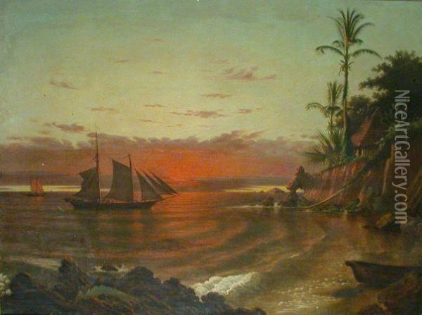 Twilight In The Tropics Oil Painting - Fortunato Arriola