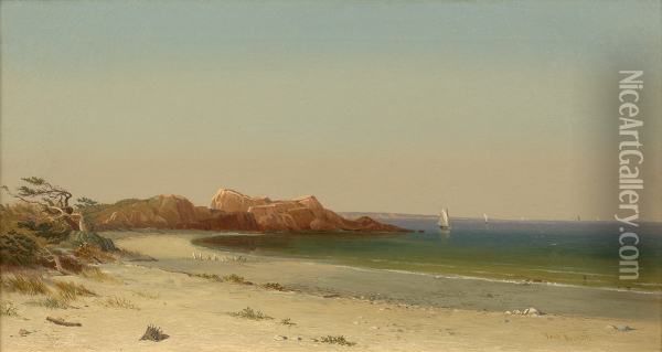Sandy Beach, Cohasset, Massachusetts Oil Painting - William van de Bonfield