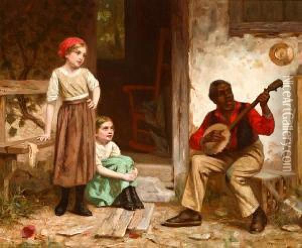 The Banjo Player Oil Painting - William Morgan