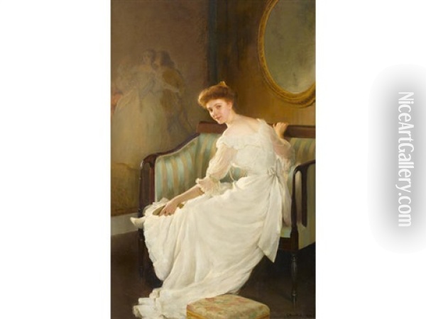The White Slipper Oil Painting - William Worcester Churchill