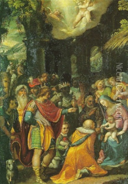 L'adoration Des Mages Oil Painting - Joseph Heintz the Elder