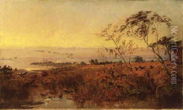 View on the Chesapeake Bay Oil Painting - Jasper Francis Cropsey
