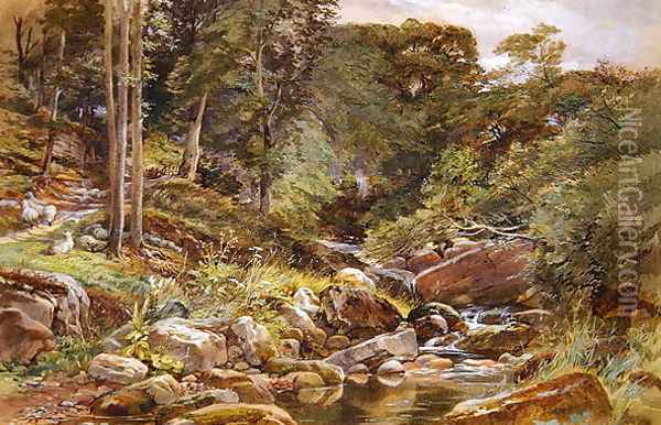 Larpool Beck Whitby Oil Painting - Joseph John Jenkins