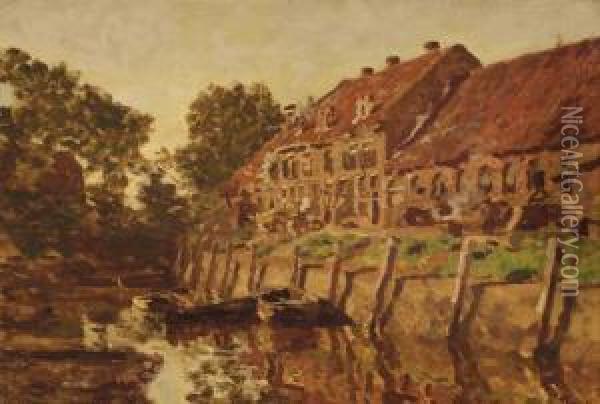Binnenkade Te Vollenhoven Oil Painting - Willem Bastiaan Tholen