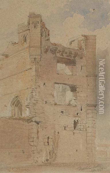 Middleham Castle Oil Painting - William Callow