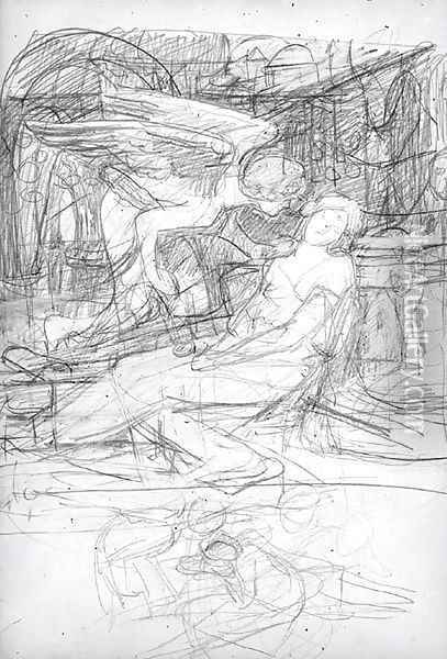 Study for 'Cupid and Psyche' Oil Painting - Pietro Da Cortona (Barrettini)