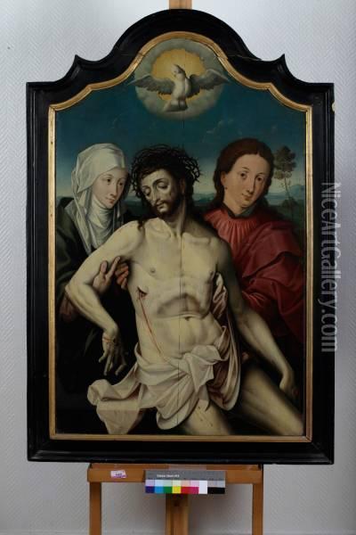 Kruisafname Met Maria En Johannes De Evangelist Oil Painting - Zoon Van De Verloren