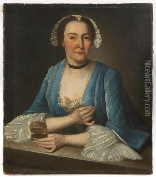 A Portrait Of Madame Francois Romaine Oil Painting - Francois Le Jeune Jouvenet