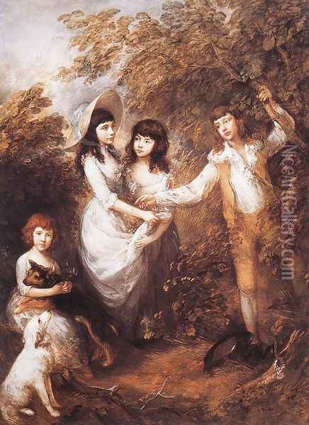 The Marsham Children 1787 Oil Painting - Thomas Gainsborough
