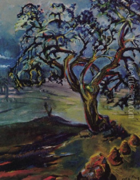 Baum Am Bodensee Oil Painting - Waldemar Flaig