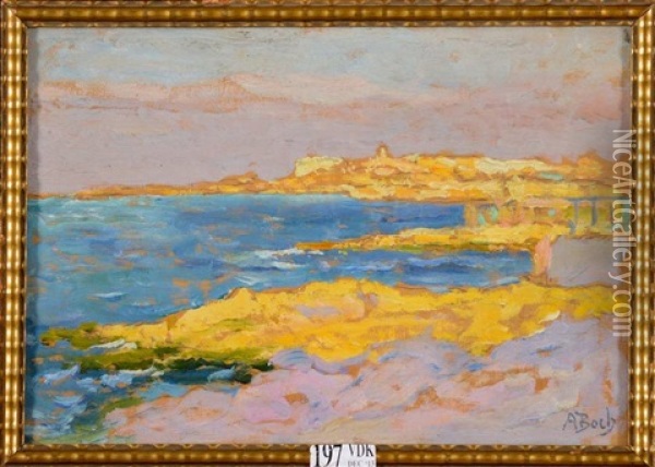 Bord De La Mediterranee Oil Painting - Anna Boch