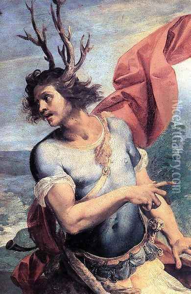 Diana and Actaeon (detail) Oil Painting - Giuseppe Cesari