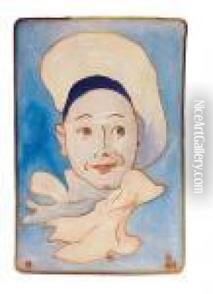 Tete De Pierrot Oil Painting - Jules Cheret