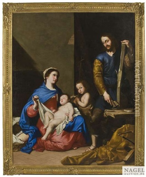 Die Heilige Familie Mit Dem Johannesknaben In Der Schreinerwerkstatt Oil Painting - Jusepe de Ribera