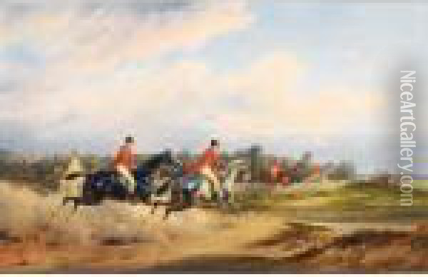 La Chasse A Courre Oil Painting - Edouard Bernard Swebach
