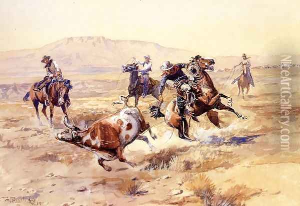 The Renegade Oil Painting - Charles Marion Russell
