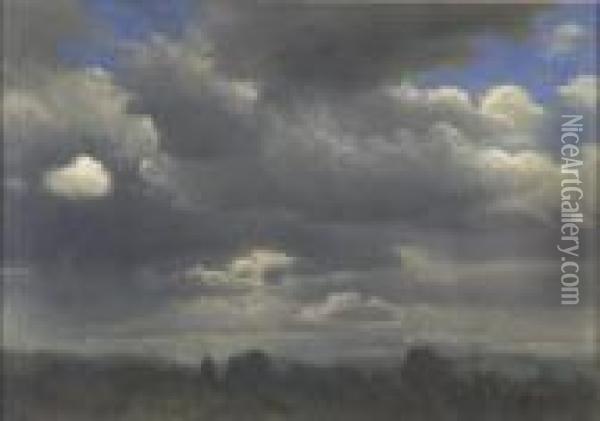 Clouds Over California Oil Painting - Albert Bierstadt