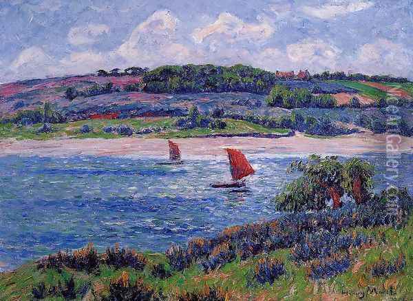 Balon River, Fnistere Oil Painting - Henri Moret