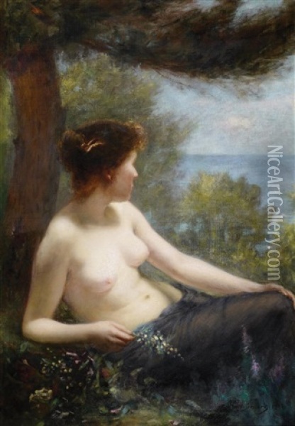 Frauenakt An Der Cote D'azur Oil Painting - Henri Benard