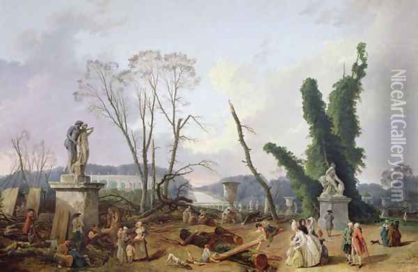 The Gardens of Versailles Oil Painting - Hubert Robert