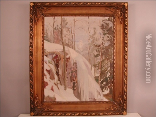 Luminen Rinne Oil Painting - Kalle Halonen