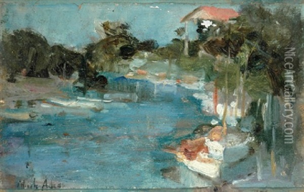 Mordialloc Creek Oil Painting - Josephine Mary Muntz Adams