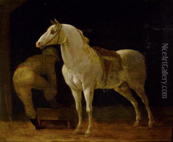 Horse And Jockey Oil Painting - Wilhelm von Kaulbach