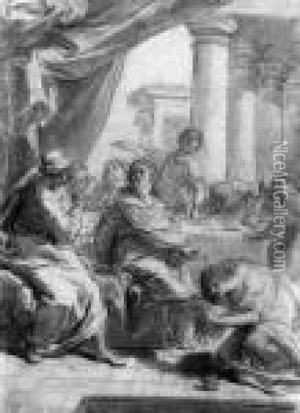 Christ At Supper With Simon The Pharisee Oil Painting - Gaetano Gandolfi