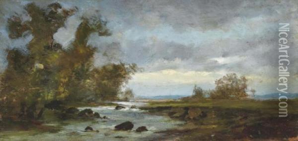 L'etang De L'estagnol Oil Painting - Gustave Courbet