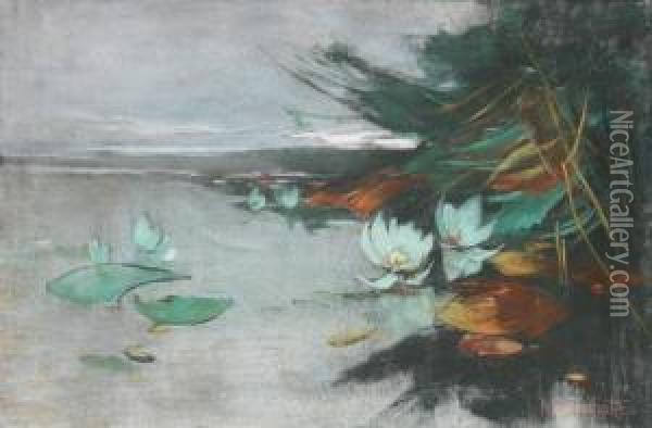 Seenlandschaft Oil Painting - Karl Hagemeister