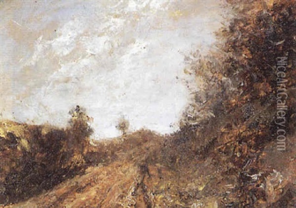 Chemin De Campagne Oil Painting - Louis-Hilaire Carrand