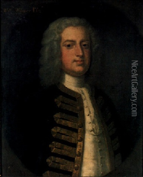 Portrait Of William Wilmer Of Sywell, M.p. Oil Painting - Enoch Seeman