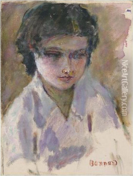 Portrait De Jeune Femme (gisele Belleud) Oil Painting - Pierre Bonnard