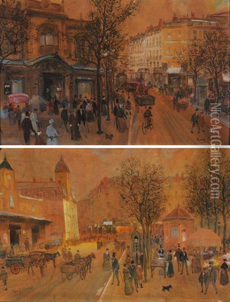Veduta Di Parigi Oil Painting - Henry, Henri Grenier
