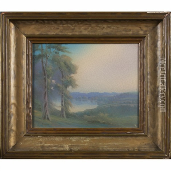 Along The River Plaque Oil Painting - Frederick Rothenbusch