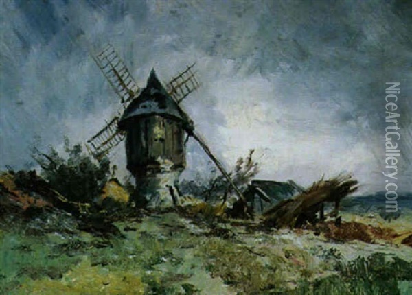 Le Vieux Moulin Oil Painting - Emile Noirot