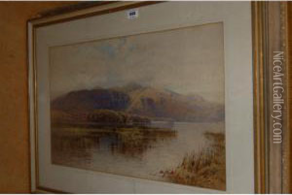 Highland Lake Scene Oil Painting - Frederick Tucker