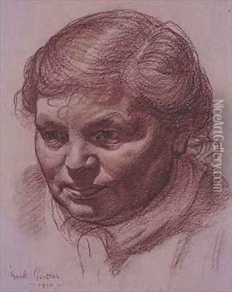 Head of the artists mother Oil Painting - Mark Gertler