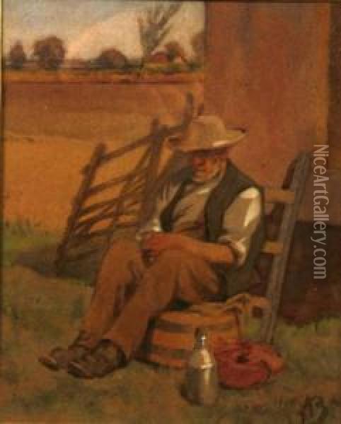Noon Rest Oil Painting - Harry Becker