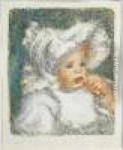 L'enfant Au Biscuit , Vers 1889 Oil Painting - Pierre Auguste Renoir