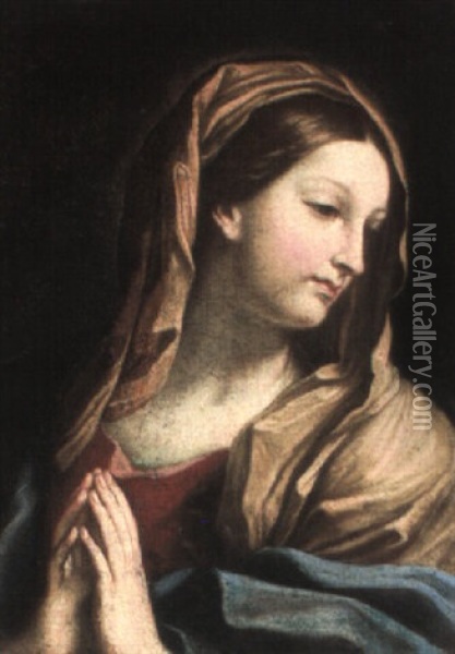 The Madonna Oil Painting - Giovanni Francesco Romanelli