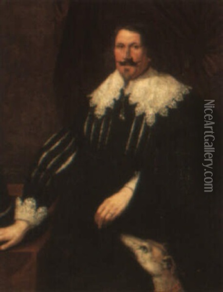 Portrait Of Prince William Of Orange Oil Painting - Jan Anthonisz Van Ravesteyn