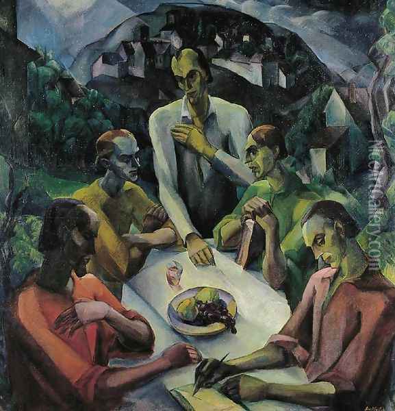 Utolso vacsora, 1922 Oil Painting - Gyula Derkovits