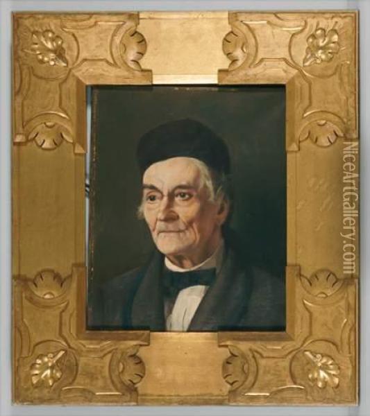 Portrait D'un Vieil Homme Oil Painting - Francois Armand Mauchain