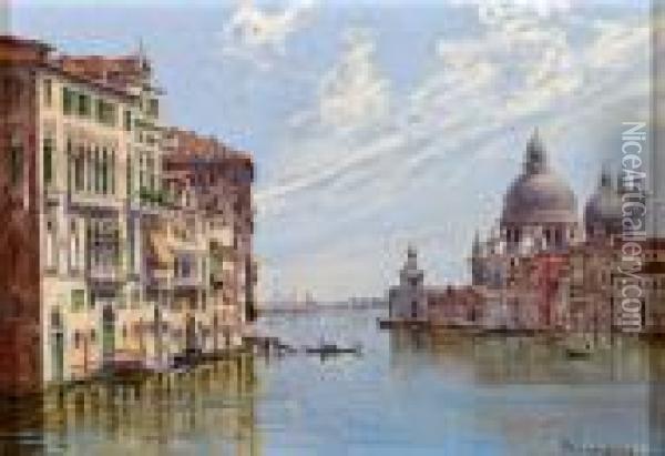 Canale Grande Con Santa Maria Salute Oil Painting - Antonietta Brandeis
