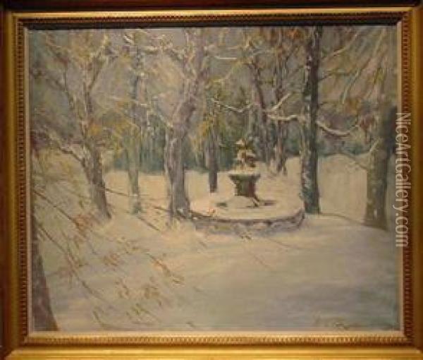 Winter Park Oil Painting - Everett Lloyd Bryant