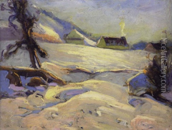 Back Of The Mountain Oil Painting - Arthur Dominique Rozaire