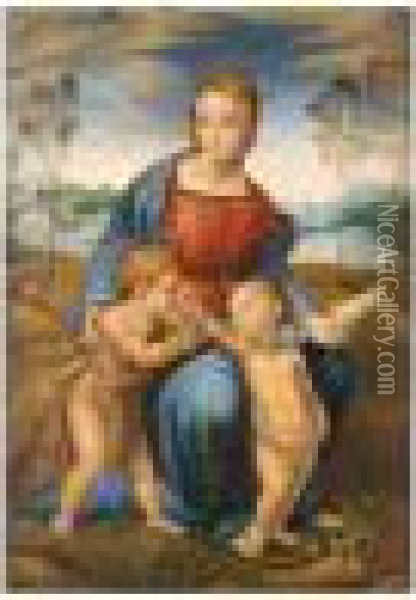 La Madonna Del Cardellino Oil Painting - Raphael (Raffaello Sanzio of Urbino)